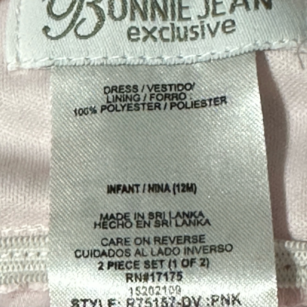 Bonnie Jean Exclusive Ruffle 12 moth dress monochromatic 3 tone pinks - Picture 6 of 6